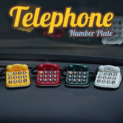 1 Set Vintage Temporary Parking Permit, Creative Fashion Car Decor With Concealed Number Plate