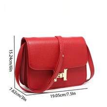 Versatile Crossbody With Sophisticated Gold Accents, Crafted For Elegant Looks-Suitable For Work, Social Gatherings, Everyday Use-Its Adjustable Fit Ensures Comfort, Secure Closure Protects Items, And The Classic Design Adds A Polished Flair. Perfect As A Reliable, Stylish Companion For Various Occasions. - 紅色 - 查看 2