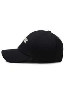 1pc Baseball Cap, High-Density Polyester Fiber Material, Available In Classic Beige And Navy Blue Solid Colors. Minimalist Luxury Style, 6-Panel Curved Brim, With 3D Embossed Texture, Sweat-Absorbing Headband, Metal Buckle Adjustable Head Circumference, Sun Protection And Windproof, Suitable For Commuting, Travel, Daily Wear, All Seasons - Multicolor - View 8
