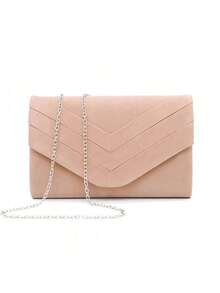 1 Clutch für Damen, Clutch aus Wildleder für Hochzeiten, Schultertasche, Abendtasche