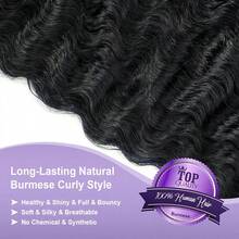 MENALUE Easter Deep Burmese Curly Human Hair Bundles 14 16 18 20Inch Curly Bundles Unprocessed Burmese Raw Hair Extension Real Human Hair Natural Color Extensions Virgin Hair Kinky Curly Bundles Water Human Hair Bundles For Women,De Cabello Humano Free  Human Hair Extensions Suitable For Natural Hair Colors Of Women ,Peluca De Cabello Humano,Human Hair,Wigs Human Hair,Wig,Christmas,Stocking Stuffers,Christmas Gifts,Hair, Maquillaje,Christmas Decrotions Gifts For Women,Gifts,Hair Stuff,Hair Accerssories,Suitable For Parties, Daily Use, Schools, Birthday Banquets And Other Occasions.Body Wave Yaki Straight Ocean Wavehuman Hair Wig Kpop Demon Hunters 9am Hair Store Human Hair Bob Wig Human Hair Human Hair Weft Real Hair Extensions Clip In Hair Weft Keratin Bond Hair Weft Seamless Hair Weft Christmas Hair Holiday Hair Extensions Festive Hair Pieces Christmas Glitter Hair Xmas Hair AccessoriesHuman Hair Weft - Crimson Red Bouncy Wave.Your 2026 Beauty Glow-Up Awaits. - DEEP WAVE - 查看 4