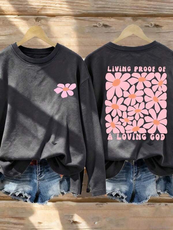 1pc Tween Girls' Casual Printed Long Sleeve T-Shirt, Spring/Autumn, Fashionable, Warm And Comfortable Design For Young Students And Teenagers