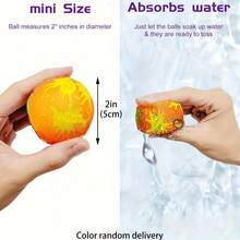 20pcs Reusable Water Splash Balls, Summer Beach Soaking Game, Absorbent Water Bubble Balls, Swimming Pool Party Favors, Water Fight, Dog Chew Water Balls - Multicolor - View 3