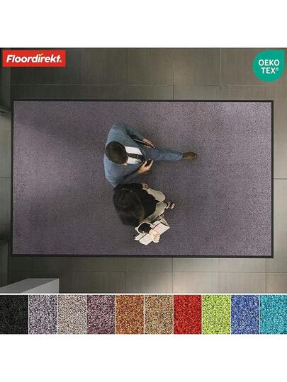 Floordirekt Rhine Dirt Trapper Doormat, Washable Heavy Duty Doormat Non Slip Backing, Entrance Areas Black, 90 Cm 120 view 7