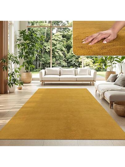 TT Home Vloerkleed Living Room, Short Pile, Plain, Moderne Washable, Colour:Cream, Size: 160 220 Cm