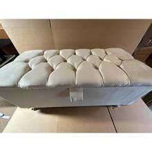 Ottoman Storage Box Chesterfield Velvet Blanket Toy Box Pouffe Bench Footstool - Multicolor - View 6