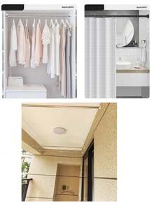 1pc Adjustable Stainless Steel Shower Curtain Rod, Home Use No Drill Curtain Rod, Tension Shower Curtain Rod, Retractable Metal Rod For Drying Clothes, Curtain Hanging, No Drilling Installation, Suitable For Bedroom, Bathroom, Balcony In Multiple Sizes