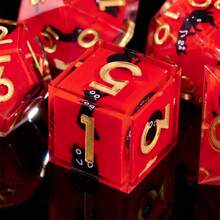 Cat Dice Set, Sharp Edges, Resin Material, D&D Cat Dice, D&D Dice, Galaxy Dice Set, D And D Dice - 彩色 - 查看 7