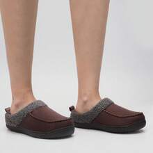 Pantuflas para hombres, zapatos de casa para hombres, mocasines cálidos y mullidos para interiores