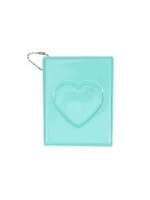 1Pc 3 Inch Photocard Holder Heart Love / Round-Shaped Hollow Photo Album Card Binder Mini Pictures Storage Book, Small Card Storage Album, Ideal For Organizing Photos And Memorabilia, Kpop Accessories | Decorative Album, Kpop Collectibles, Collectible Organizer - Perfect For Storing & Displaying Photocards - Ideal Gift For Collectors & Teen Girls