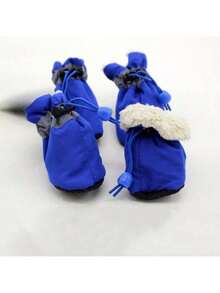 4pcs/Set Waterproof Pet Dog Shoes Anti-Slip Rain Boots For Small Dogs Chihuahua Puppy Kitten