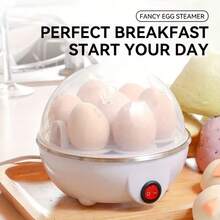Back To School Season, Back To School Season Selection, Egg Steamer Mini, Multi-Function Egg Cooker, Home Breakfast Egg Cooking Essential, Breakfast Machine Small Appliance, Suitable For Use In The Kitchen, Can Be Used As A Christmas Gift, Send Family And Friends, Back To School Season Selection.Christmas Curated Gifts - White Single Layer Egg Cooker - View 2