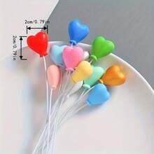5 pièces de pendentifs de ballon en résine miniature, ballons de couleurs mélangées, accessoires de maison de jouet, parfaits pour les maisons de jouets miniatures, accessoires de photographie de modèle miniature - Multicolore - Voir 8