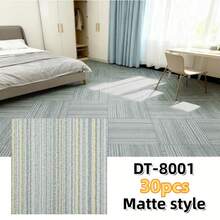 10/20/30pcs Matte Vinyl Self-Adhesive Faux Carpet Floor Tiles, Suitable For Wall And Floor Renovation And Decoration, Made Of PVC Material, Easy To Install And Peel, Applicable For Bedroom, Living Room, Kitchen, Bathroom And Other Home DIY Wall And Floor Decor - Multicolor - View 24
