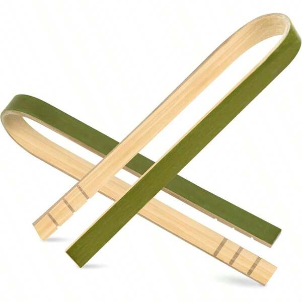 Pcs Tongs, 4 Inch Wooden Disposable Cooking Utensils, Charcuterie Boards Accessories, Natural Toast Tongs Cooking And Serving Food