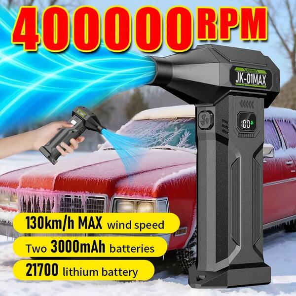 Cordless High-Powered Turbo Fan, Brushless Motor Turbo Fan, Type-C Rechargeable Battery With Long-Lasting Runtime, Suitable For Dusting, Barbecue, Home PC Cases, Keyboards, Car Windshields, Leaf Blowing, Snow Clearing, Essential For Car Owners, Yard Maintenance, Gardening Tools, Handheld Devices, Lightweight Blower, Durable Battery, Powerful Fan, Multi-Purpose Blower, Gardeners, Auto Enthusiasts