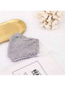 1个时尚透气防尘口罩，彩色亮片个性化口罩，适合日常佩戴，防尘防风，也适合圣诞节和万圣节装扮、女士冬季服装、情人节装扮。 - 彩色 - 查看 6