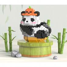 2025 New 1set 430pcs Compatible Building Blocks - Giant Panda Flower Cute Micro Bricks Construction Doll - Perfect Gift For Friends, Birthday, Holiday - Multicolor - View 13