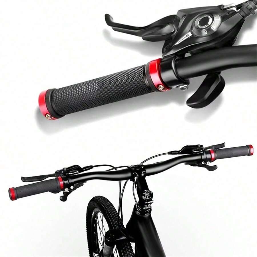 1pc Bicycle Anti-Slip Handlebar Grip, TPR Rubber Round Mountain Bike Handle Bar - Multicolor - View 1