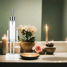 Nutcracker Shaped Hand Wash Bottle, Transparent Nutcracker Design Hand Wash Bottle, Christmas Themed Pump Hand Wash Bottle, Acrylic Material, Easy To Refill - Multicolor - View 4