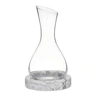 Fine Foods Nuvolo Marble Decanter 15 X 15 X 30 Cm Grey Clear