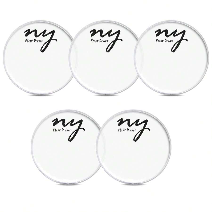 Kit 5 Peles Leitosas Translucidas para Bateria 20" New York - Branco - Visão 1