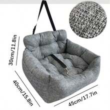 1件装宠物汽车座椅垫，通用型汽车座椅套，适用于猫狗，防水防滑设计，易于安装和清洁，柔软舒适，带安全带，保护汽车座椅免受刮擦和污渍，为宠物提供稳定的休息空间。 - 彩色 - 查看 13