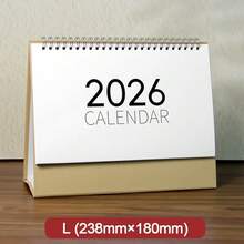 创意2026年桌面日历 简约线圈日历 家用装饰月历 计划本 办公文具 - 彩色 - 查看 12