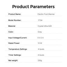 Hailicare Electric Foot Warmer Pad, Soft Plush Surface, Home Foot Warmer Pad, 4 Temperature Settings, 4 Timer Functions, Fast Heating, Suitable For Bed, Office, Under Desk And More