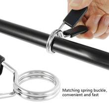 6PCS 25mm Barbell Bar Clamp Spring Collar Clips Gym Weight Dumbbell Lock Lift - Black - View 6