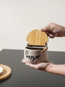 1个陶瓷储物罐，家用食品储存罐，密封罐，适用于厨房、餐厅、客厅，适合存放谷物、干果、糖果、饼干、面包等，是居家、聚会、餐厅、露营、野餐、婚礼庆典、派对托盘的理想之选。 - 彩色 - 查看 5