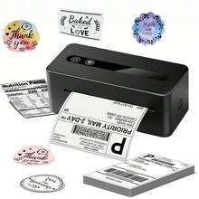 Phomemo 4X6 Bluetooth Thermal Label Printer For Address Shipping Packages - Wireless Label Printers For Phone&PAD&PC, PM-2411-BT Shipping Label Printer For Small Business,Thermal Label Printer + 10 Sheets Of 4X6 Thermal Label Set - 查看 1