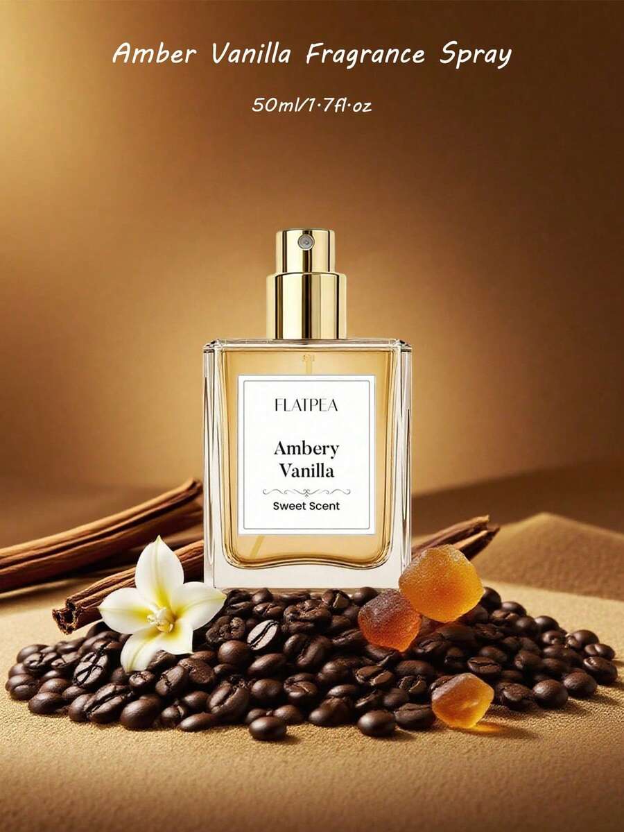 50毫升/1.7盎司香草琥珀香氛喷雾 - 清新迷人，持久留香，方便携带，适合日常、旅行和居家使用，轻巧优雅，是理想的节日礼物