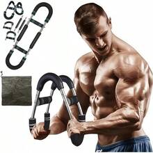 筋トレ アームバー エキスパンダー 3穴で5段階調節 付属収納袋 内転筋トレーニング 2025 年式 調整可能なツイスターアームチェストエクササイザー 着脱式 全身筋力トレーニング機材 - 緑 - チェックする 13