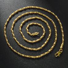 1条简约个性化14k镀金亮面哑光链项链，适合女士日常及派对佩戴 - 金色5 - 查看 2