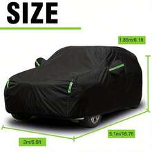 SUV Car Cover, Waterproof Outdoor Car Cover, All-Weather Protection Against Sun, Frost, And Snow, Suitable For SUV And Outdoor Vehicles, Protection Against Snow, Rain, UV, And Dust - Premium Full Car Exterior Cover With Reflective Strips And Wind Straps - Black - View 10