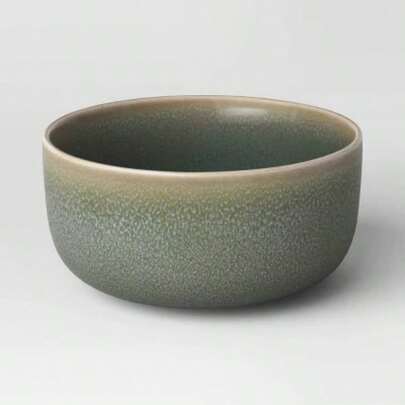 Stoneware Cereal Bowl Olive Green For Breakfast Dining Durable And Stylish Kitchenware