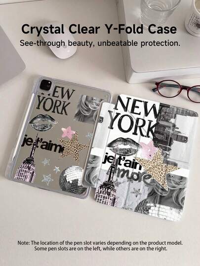 Funda protectora Junk Prin, compatible con iPad (A16) de 11.ª generación de 11 pulgadas de 2025, iPad de 10.2/Mini6/Mini7/9.7 pulgadas, Galaxy Tab A9 Plus Tablet, plegable de 3+Y anti-doblado, esquinas de silicona reforzadas, activación/suspensión automática, ranura integrada para lápiz, soporte plegable de varios ángulos - protección diaria perfecta, diseño minimalista de moda.