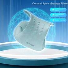 The C-Shaped Cervical Massage Pillow Is A Home-Use Cervical And Neck Shoulder Simulation Human For Kneading And Massaging, And Is Convenient To Carry - Màu tím hoa cà - Xem 3