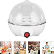 Back To School Season, Back To School Season Selection, Egg Steamer Mini, Multi-Function Egg Cooker, Home Breakfast Egg Cooking Essential, Breakfast Machine Small Appliance, Suitable For Use In The Kitchen, Can Be Used As A Christmas Gift, Send Family And Friends, Back To School Season Selection.Christmas Curated Gifts - White Single Layer Egg Cooker - View 6