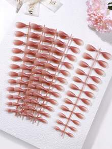 Bộ 5 miếng dán móng tay tự làm, nhiều kiểu dáng và màu hồng, hình dáng dài/ngắn, hạnh nhân, oval, vuông, hình quan tài, phù hợp cho bé gái, phụ nữ, lễ hội và tiệc tùng. - Nhiều màu - Xem 16