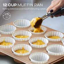 LOLLICY 11-Piece Bakeware Set, Including Various Baking Pans, Muffin Tins, Etc., With Rose Gold Nonstick Coating, Suitable For Making Cakes, Cookies, Muffins And More, Ideal For Holiday (Christmas, Thanksgiving) And Daily Home Baking, Part Of The Baking Expert Series - Gold - View 4