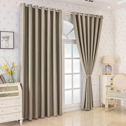 2 piezas de Cortinas Opacas, Adecuadas para Sala de Estar, Balcón, Comedor, Dormitorio, Oficina en Casa, Fácil Instalación con Ojales