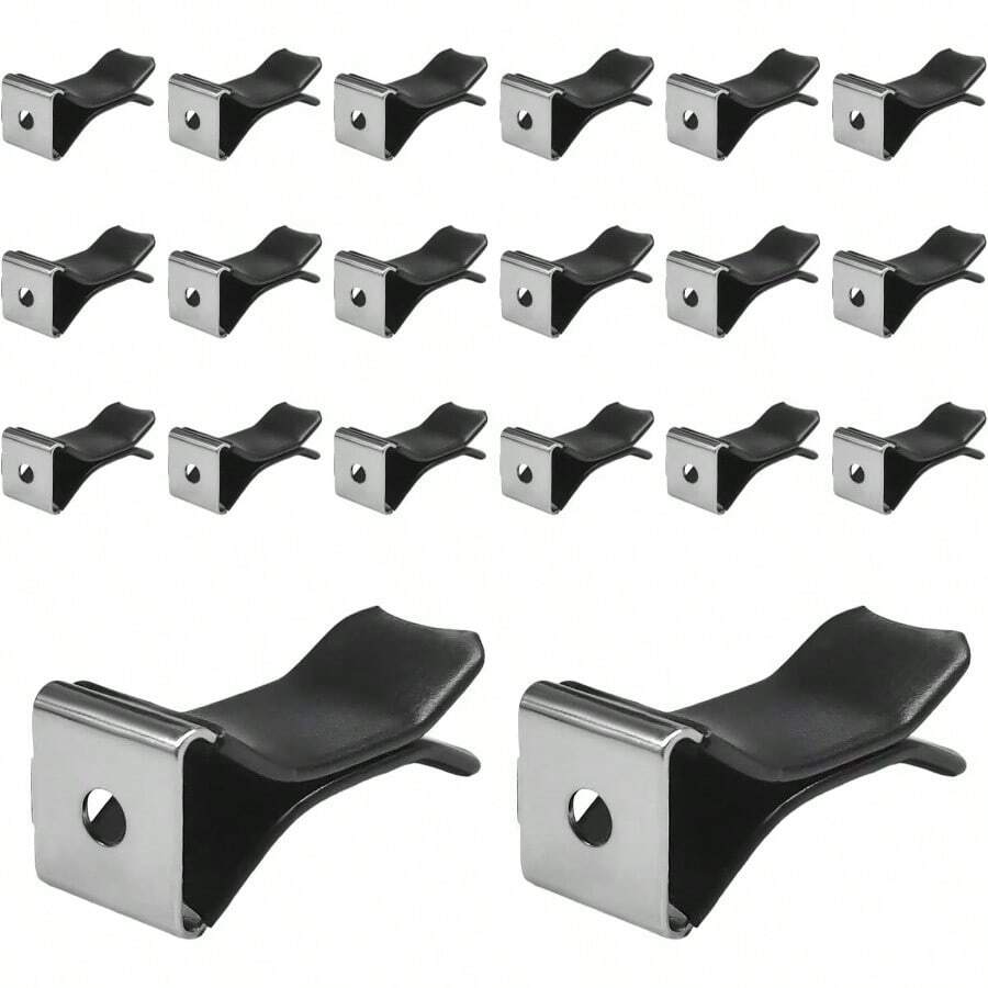 20PCS Square Car Vent Clips, Auto Conditioner Decorative Clips Output Perfume Clamp, Metal Freshener Clip Vent Output Clamps Most Vehicles - 黑色 - 查看 1