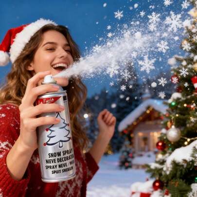 Spray effetto neve invernale testurizzato - Flaconi aerosol da 150 ml - Spray per decorazioni natalizie, neve artificiale per albero di Natale, fiocchi di neve bianca finta per ghirlande natalizie, decorazioni per la casa (confezione da 3/6 pezzi)