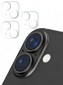 3-Pack Camera Lens Protector Film For IPhone 17/17 Pro/17 Pro Max/17 Air/16/16 Plus, Military-Grade Anti-Scratch Protection, 9H Hardness, Ultra-Clear, Bubble-Free Tempered Glass Camera Screen Protector, Transparent - Clear - View 9