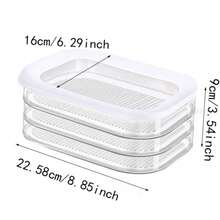 Refrigerator Food Storage Containers For Cooked Meats, Bacon, And Luncheon Meat. These Stackable Three-Tier Food Storage Containers With Lids Are Suitable For Storing Cold Cuts, Salami, Cooked Foods, And Preparing Meals - Multicolor - View 10