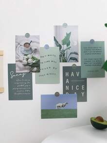 30pcs/Set Exquisite Scenic Pattern Postcards, With Different Pattern Designs Wall Decoration Cards, Including Stylish Postcards With Inspirational Slogans, Suitable For Decorating Dormitory Walls And Home Walls.