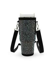 1pc High-Capacity Diving Material 40oz Insulated Cup Sleeve With Rhinestone Decoration, Adjustable Multi-Functional Cup Sleeve For Outdoor Activities Water Bottle - Multicolor - View 22