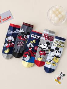 Disney 10/5 正品米奇卡通儿童袜子，新年礼物袜，男童冬季袜子，米奇卡通圣诞新年动画袜，男童袜子，家居袜，创意礼物袜，儿童袜子，适合学生/成人作为礼物和日常穿着 - 彩色 - 查看 16